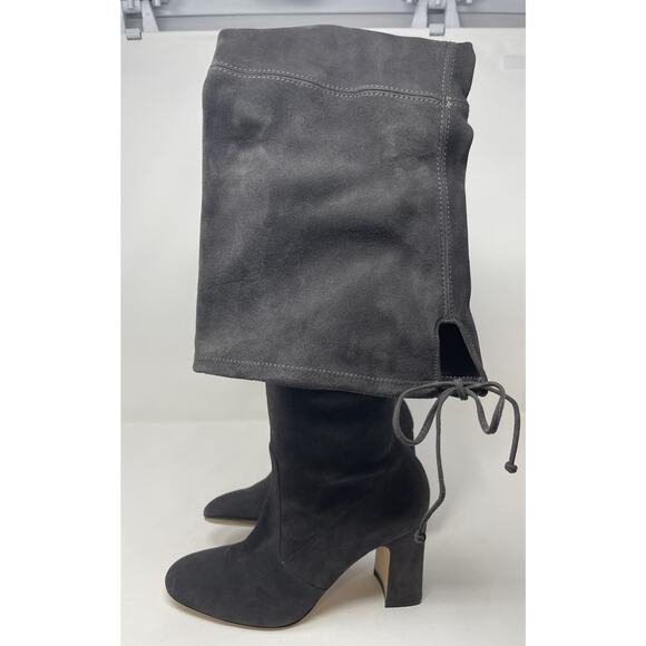 Stuart Weitzman Tipland Gray Suede Over the Knee-High Boots 9.5 - Picture 7 of 15
